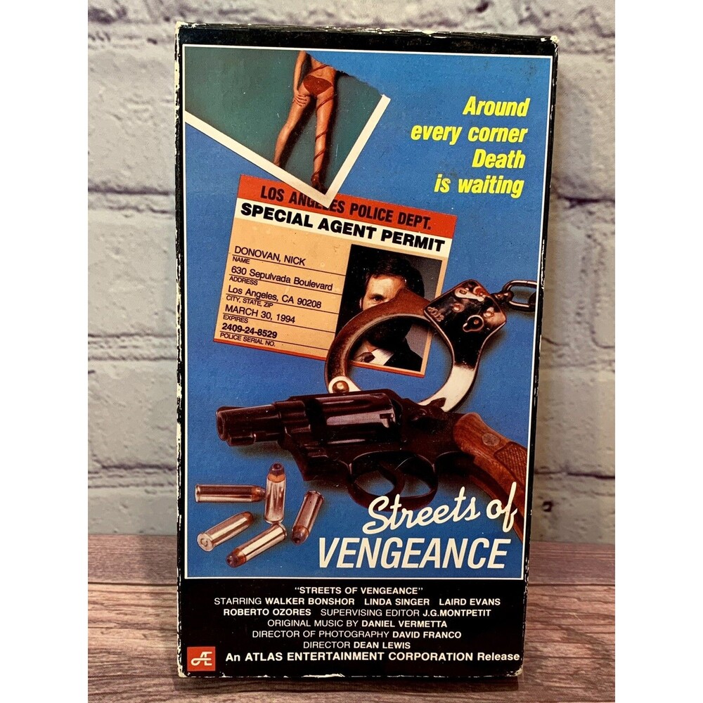 Streets Of Vengeance 1992 VHS Atlas Entertainment Trash Cinema B-Movie Classic